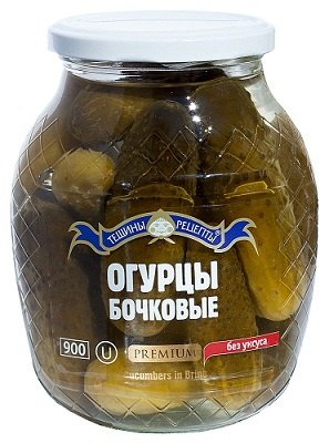 Barrel Cucumbers in Brine, 900 g