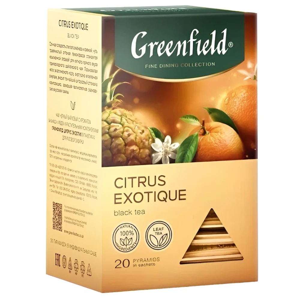 Black Tea Citrus Exotique, Greenfield, 20 pyramids
