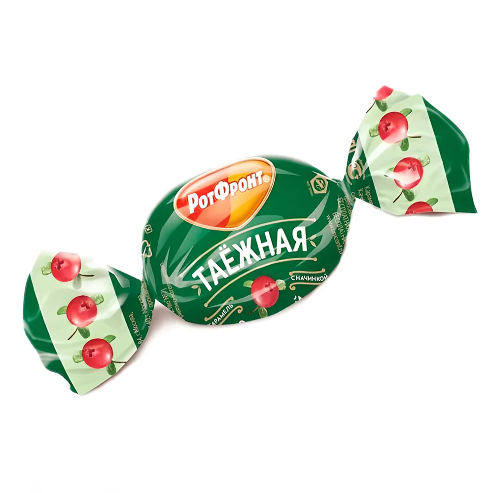 Caramel with Cranberry Filling "Taiga", Rot Front, 226g/ 7.97 oz