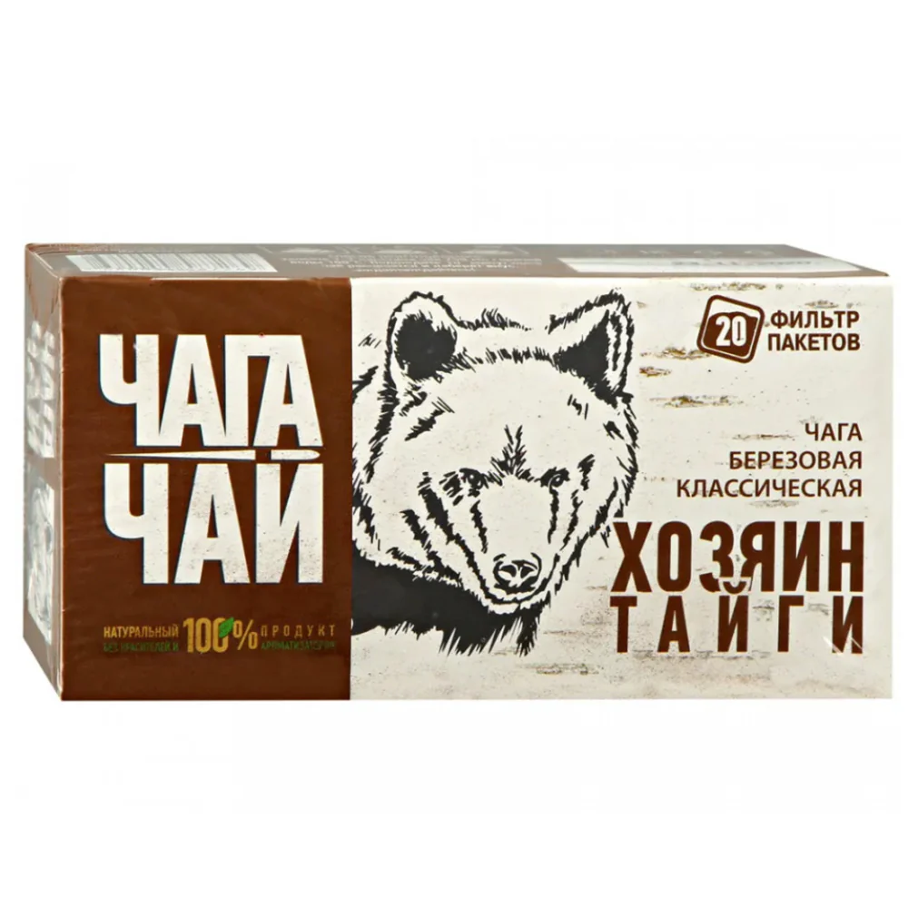 Chaga Tea, Taiga Owner, 20 bags of 1.5g/ 1.06oz
