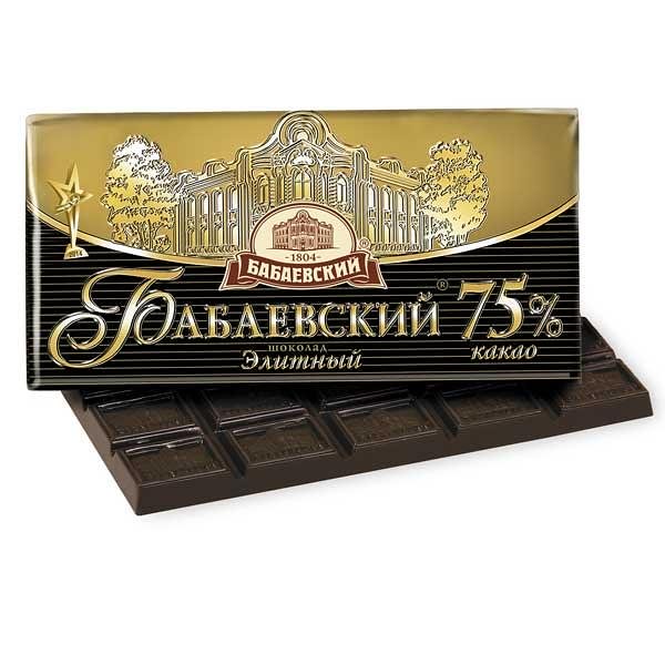 Babaevsky "Elite" Dark Chocolate 75%, 75g