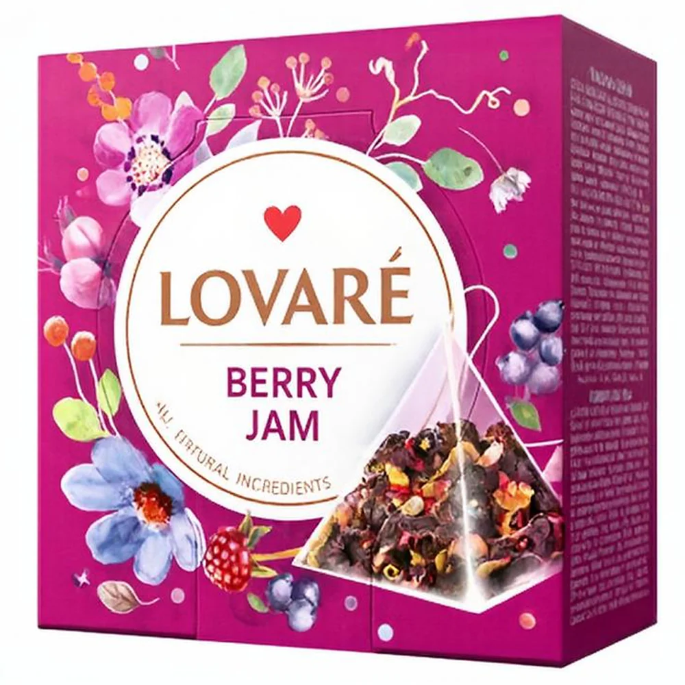 Hibiscus Tea with Black Currant & Raspberries “Berry Jam”, Lovare, 15 Pyramids