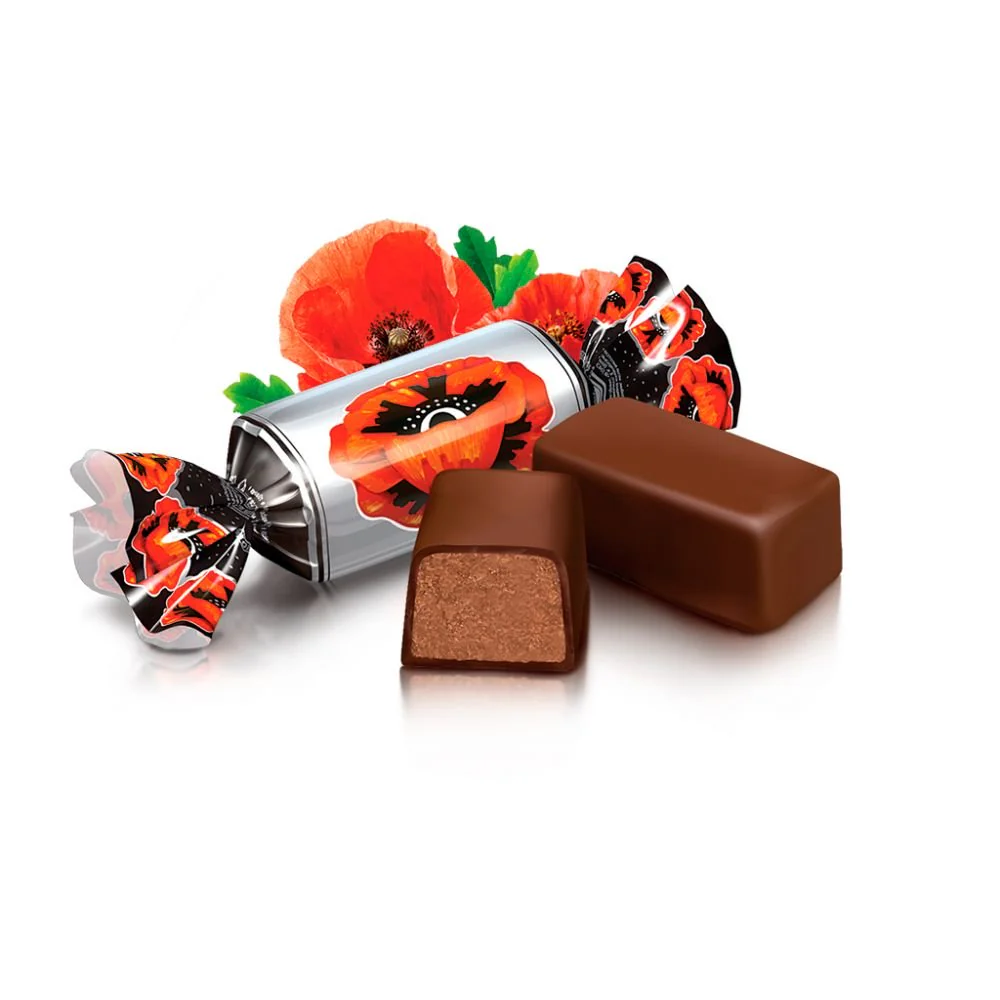 Roshen Candy "Red Poppy", 0.5 lb / 0.22 kg