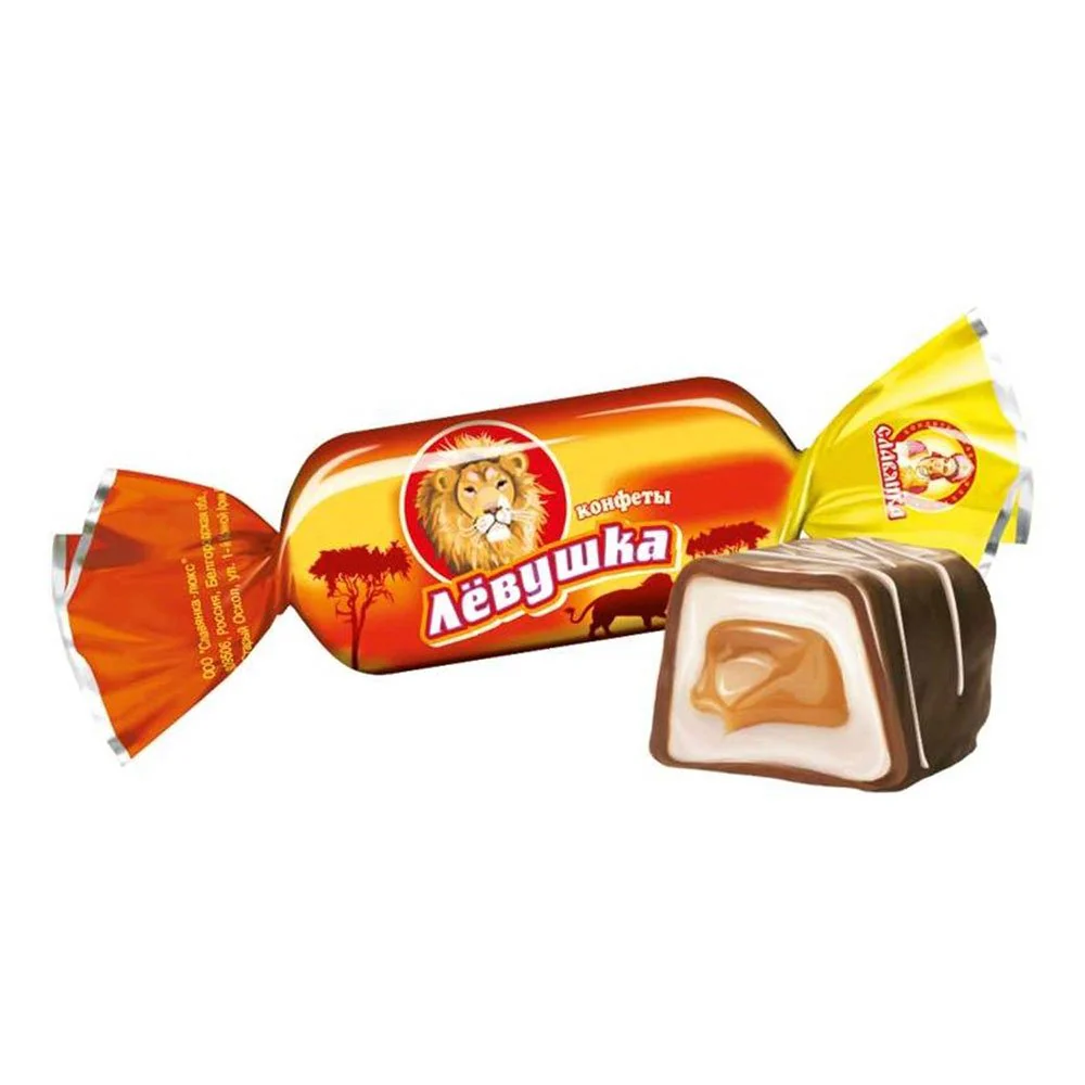 Candy "Lyovushka" with Soft Caramel Filling, 0.5 lb / 0.22 kg