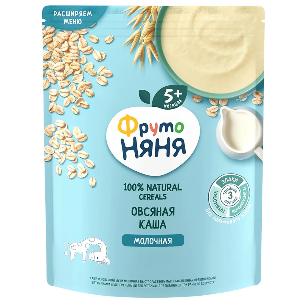 Milk Oat Cereal 5+, FrutoNyanya, 200g/ 7.12oz
