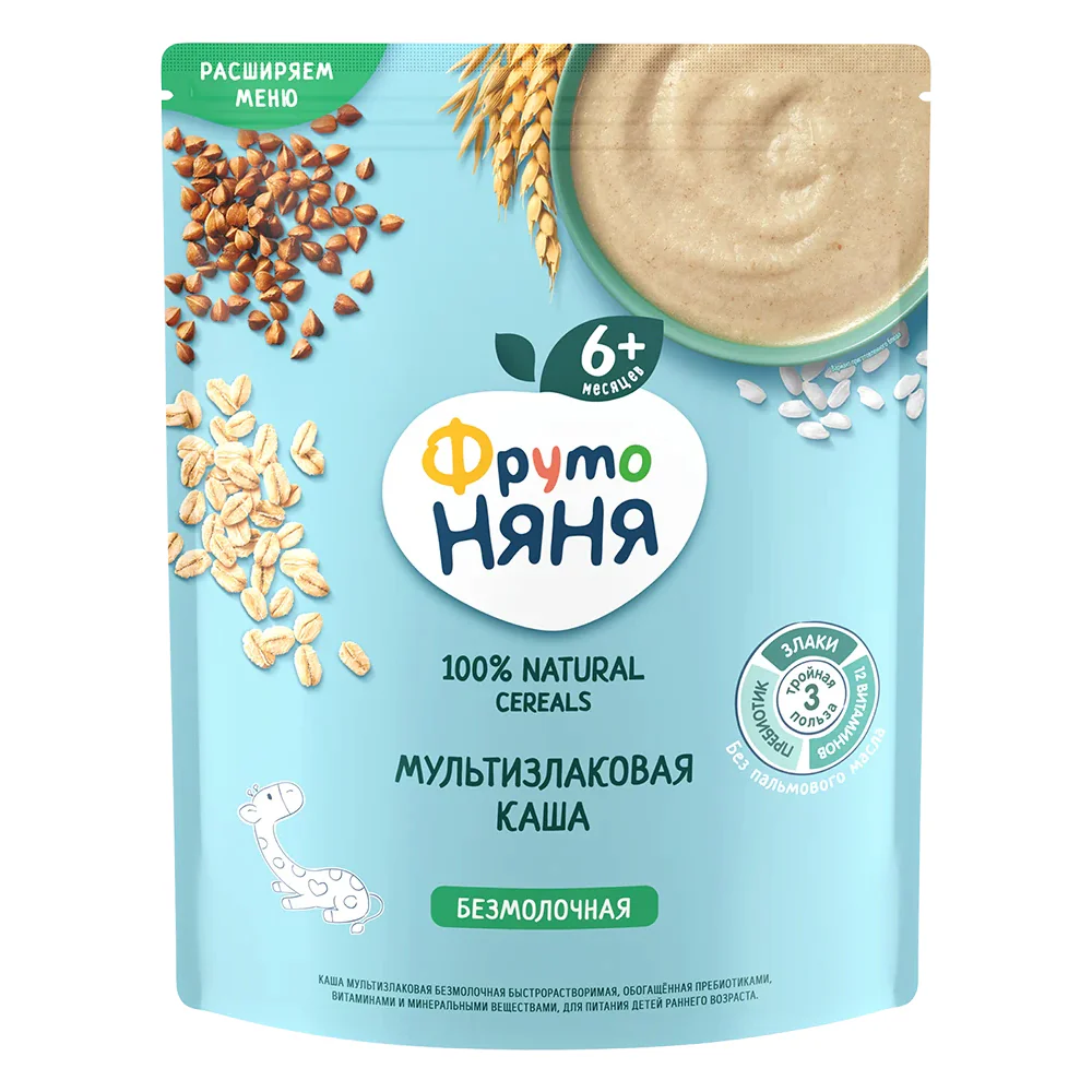 Multigrain Dairy-Free Cereal 6+, FrutoNyanya, 200 g / 7.14 oz