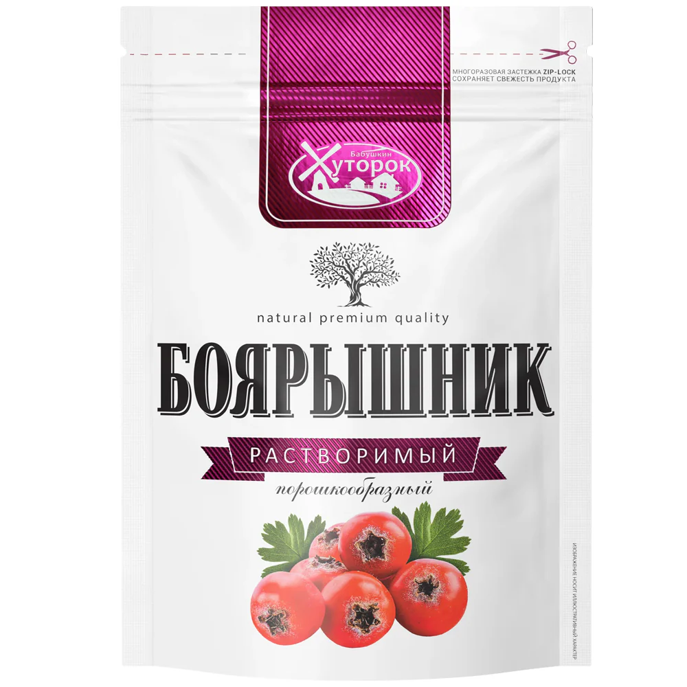 Natural Instant Hawthorn Powder, Babushkin Khutorok, 75g/ 2.65 oz