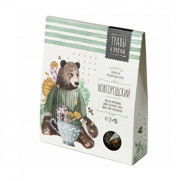 Novgorod Herbal Tea (Herbs & Bees), 2 x 40 g (1.41 oz)