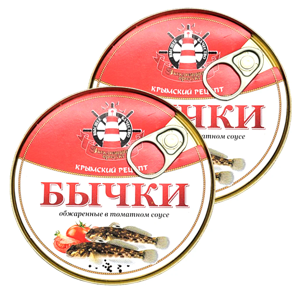 Pack 2 Goby Fish Fried in Tomato Sauce, Crimean Recipe, 240 g x 2 pcs