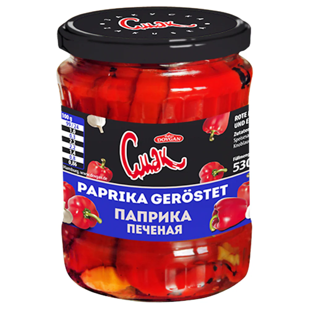 Pickled Roasted Sweet Pepper, Smak, 530g / 18.7 oz