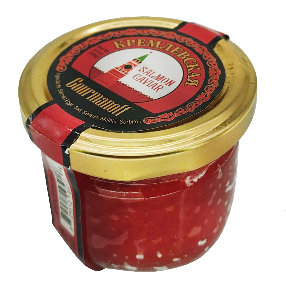 Salmon Red Caviar "Kremlin", Gourmanoff, 100g (3.5 oz)