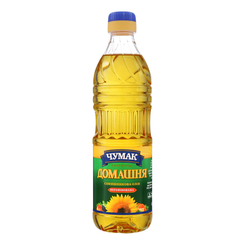 Unrefined Sunflower Oil, Chumak, 900 ml